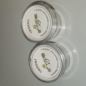 Alex and Ani Trident 925 Sterl Adjust Ring Lot, Adorned With Swarovski Crystals.